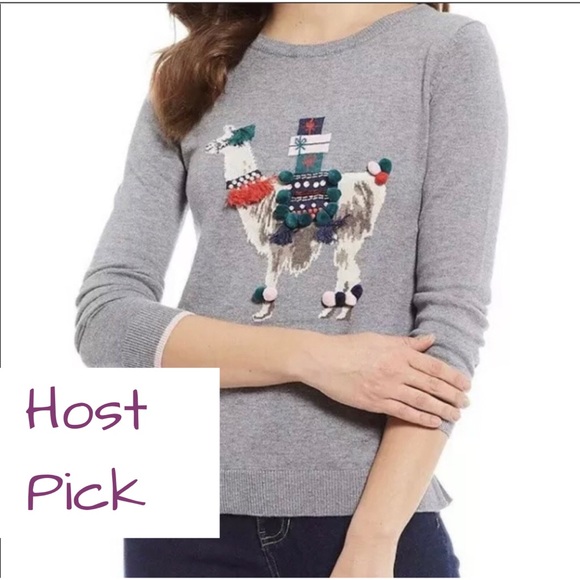 Joules Sweaters - Joules grey festive llama sweater NWTS 10 🦙